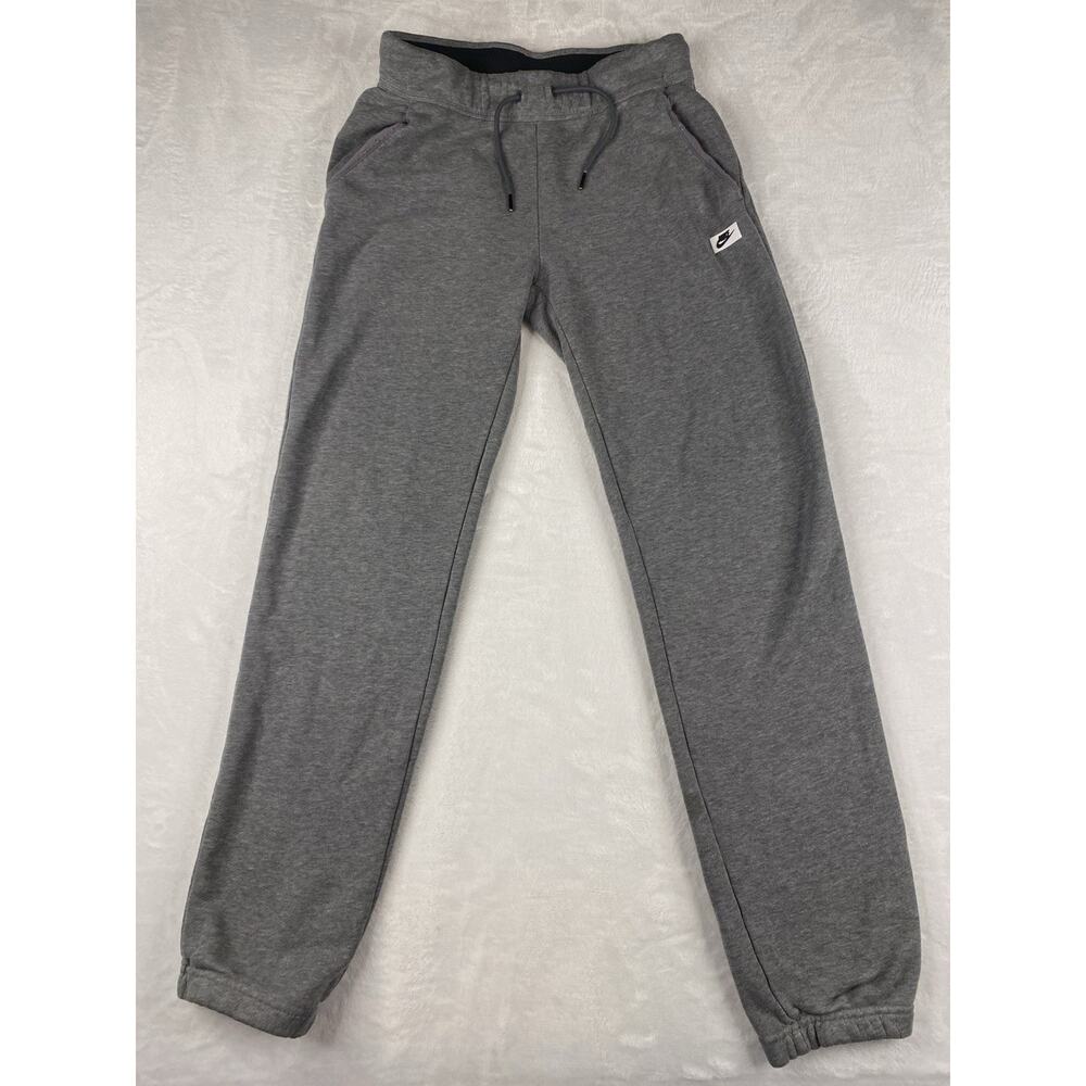 Nike Jogger Sweatpants Men's S Gray Drawstring Waist Elastic Cuffs Pockets